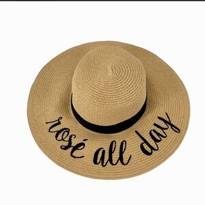 Tan Straw “Rose all day” Hat